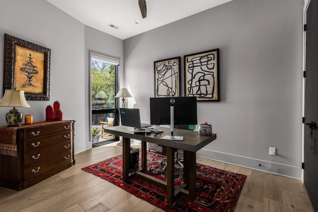 108 46th Ave N, Nashville, TN 37209 - home office with wood finished floors and ceiling fan