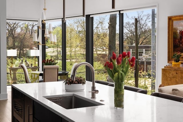 108 46th Ave N, Nashville, TN 37209 - kitchen view of a sink and light stone counters
