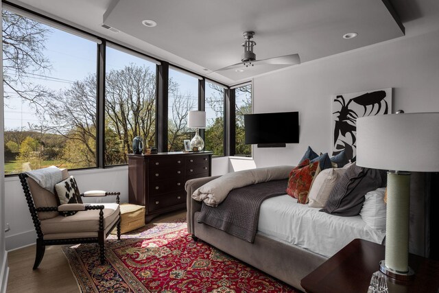 108 46th Ave N, Nashville, TN 37209 - bedroom with multiple windows, wood finished floors, and recessed lighting