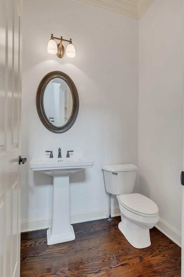 438 Truman Rd, Franklin, TN 37064 - bathroom featuring wood finished floors and ornamental molding