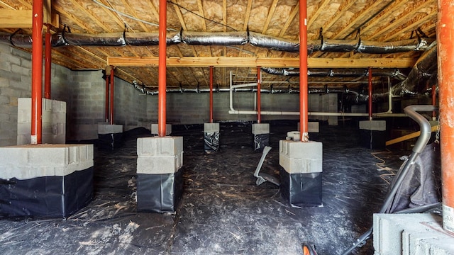 438 Truman Rd, Franklin, TN 37064 - below grade area with crawl space and concrete block wall