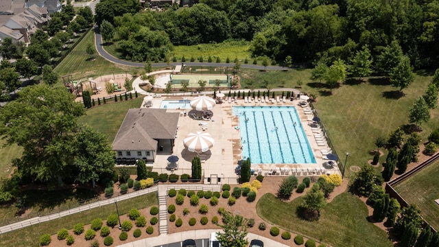 438 Truman Rd, Franklin, TN 37064 - drone / aerial view of a pool