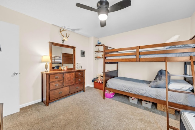 110 Sandis Ln, Palmyra, TN 37142 - carpeted bedroom with baseboards and a ceiling fan