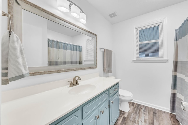 110 Sandis Ln, Palmyra, TN 37142 - bathroom featuring vanity, wood finished floors, and curtained shower