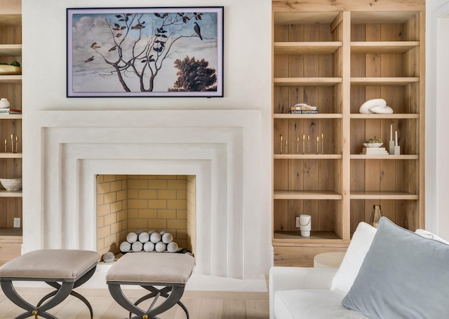 1713 Reflection Ln, Brentwood, TN 37027 - sitting room with built in shelves and wood finished floors