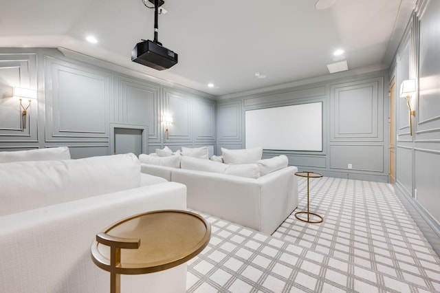 1713 Reflection Ln, Brentwood, TN 37027 - cinema room with a decorative wall and recessed lighting