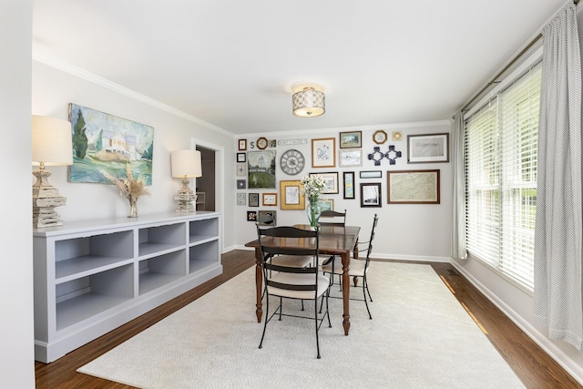 1028 Ridgecrest Dr, Franklin, TN 37069 - dining area featuring wood finished floors and crown molding