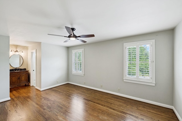 1524 Gordon Petty Dr, Brentwood, TN 37027 - unfurnished bedroom with wood finished floors and ceiling fan