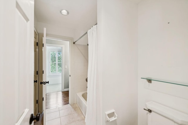 1524 Gordon Petty Dr, Brentwood, TN 37027 - bathroom with shower / bath combination with curtain and tile patterned flooring