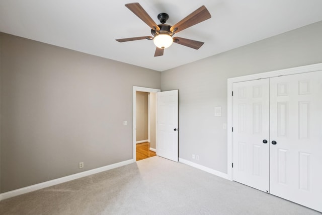 1524 Gordon Petty Dr, Brentwood, TN 37027 - unfurnished bedroom with carpet floors, a closet, and a ceiling fan