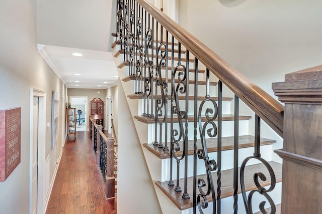 2811 Craythorne Dr, Murfreesboro, TN 37129 - staircase featuring wood finished floors and recessed lighting