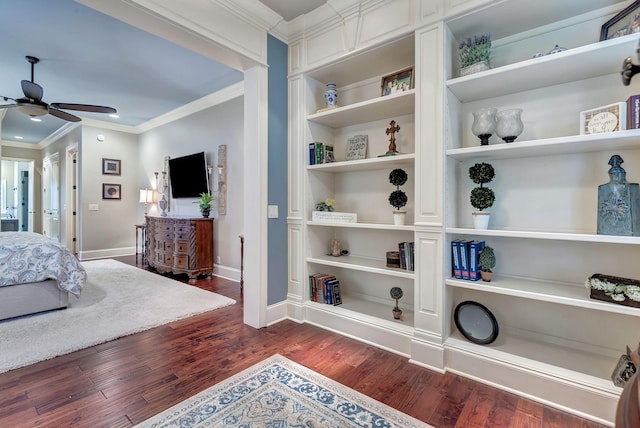 2811 Craythorne Dr, Murfreesboro, TN 37129 - bedroom featuring ornamental molding and dark wood-type flooring