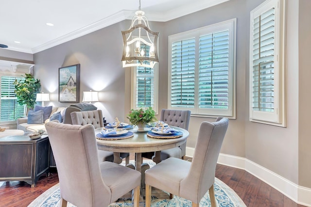 2811 Craythorne Dr, Murfreesboro, TN 37129 - dining space with plenty of natural light, ornamental molding, wood finished floors, and recessed lighting