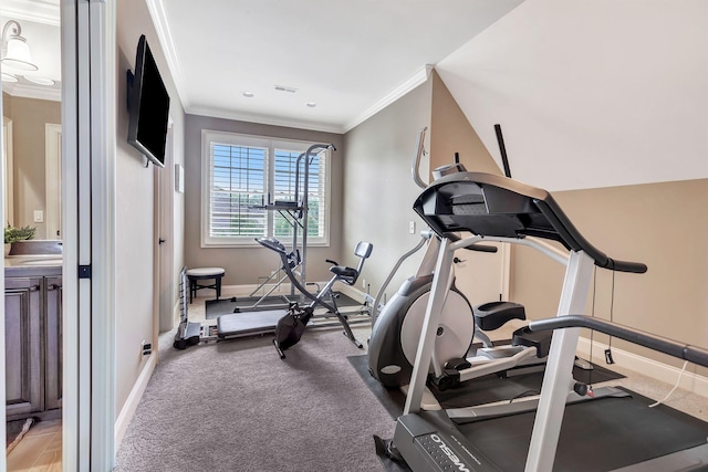 2811 Craythorne Dr, Murfreesboro, TN 37129 - exercise room with ornamental molding