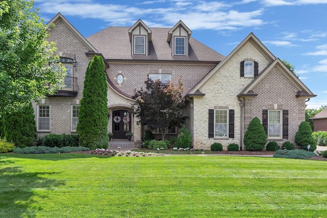 2811 Craythorne Dr, Murfreesboro, TN 37129 - french provincial home featuring a front lawn, brick siding, and roof with shingles