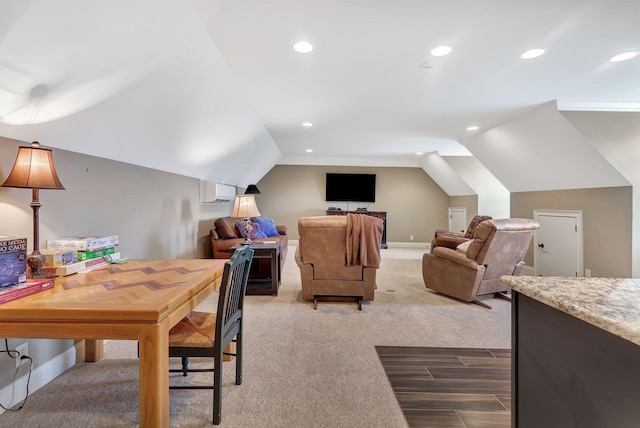 2811 Craythorne Dr, Murfreesboro, TN 37129 - carpeted cinema room featuring recessed lighting and lofted ceiling
