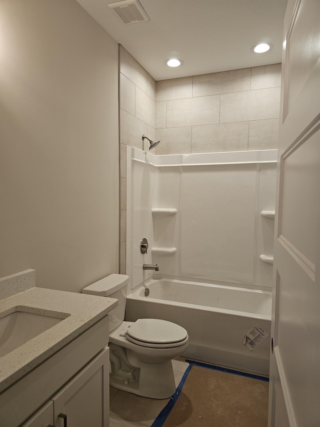 2895 Cooper Creek Rd, Woodlawn, TN 37191 - full bath with vanity, tub / shower combination, and recessed lighting