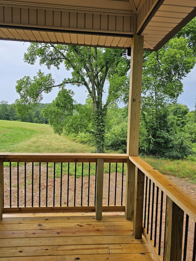 2895 Cooper Creek Rd, Woodlawn, TN 37191 - wooden deck featuring view of wooded area