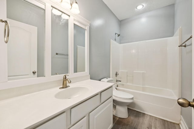 7607 Birdsong Ct, Fairview, TN 37062 - full bath featuring vanity, wood finished floors, and shower / tub combination