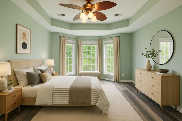 7607 Birdsong Ct, Fairview, TN 37062 - bedroom featuring dark wood-type flooring and a ceiling fan
