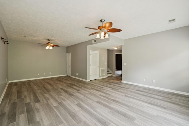 7607 Birdsong Ct, Fairview, TN 37062 - unfurnished room featuring a ceiling fan, light wood-style flooring, and stairway