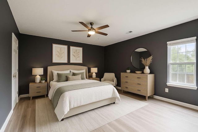 7607 Birdsong Ct, Fairview, TN 37062 - bedroom featuring light wood-type flooring and a ceiling fan