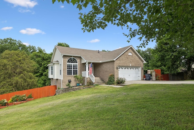 7607 Birdsong Ct, Fairview, TN 37062 - view of front of home featuring brick siding, concrete driveway, a garage, roof with shingles, and cooling unit