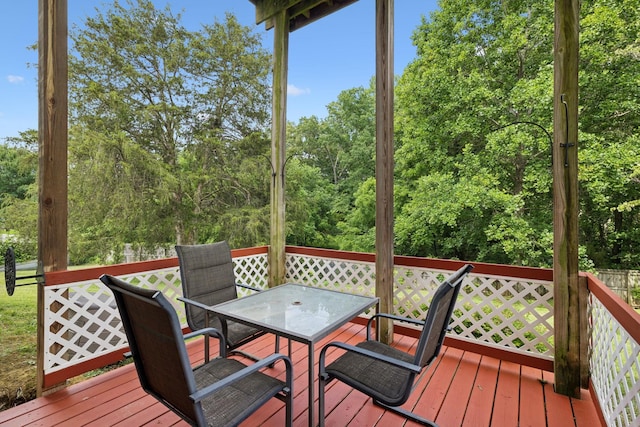 7607 Birdsong Ct, Fairview, TN 37062 - wooden terrace featuring outdoor dining area