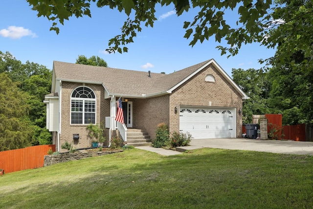 7607 Birdsong Ct, Fairview, TN 37062 - ranch-style house featuring brick siding, a garage, concrete driveway, and a shingled roof