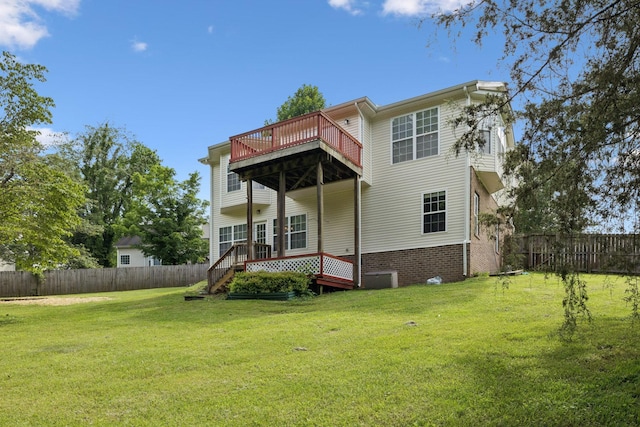 7607 Birdsong Ct, Fairview, TN 37062 - back of property with a fenced backyard and a wooden deck