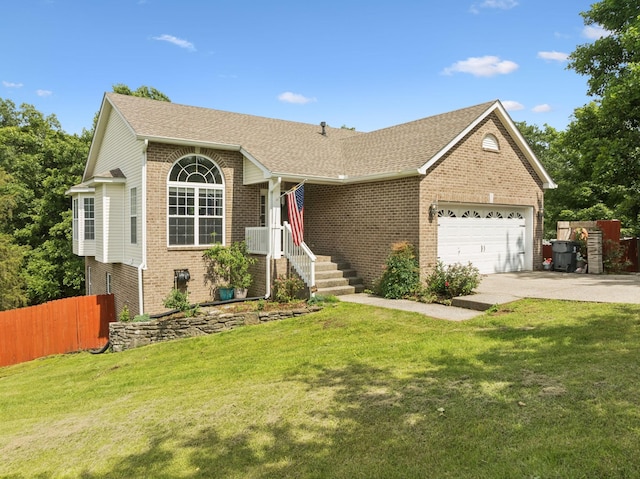 7607 Birdsong Ct, Fairview, TN 37062 - view of front of house with brick siding, driveway, a garage, and roof with shingles