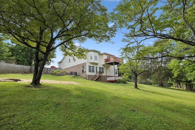 7607 Birdsong Ct, Fairview, TN 37062 - view of yard with a wooden deck
