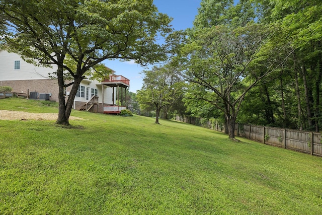 7607 Birdsong Ct, Fairview, TN 37062 - view of yard with a wooden deck