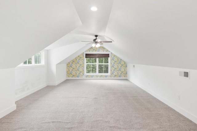 4486 Beards Chapel Rd, Springfield, TN 37172 - additional living space featuring a ceiling fan, carpet, and vaulted ceiling