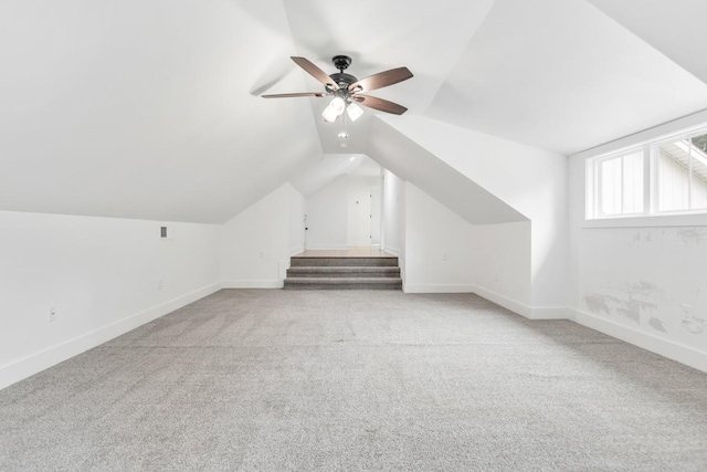 4486 Beards Chapel Rd, Springfield, TN 37172 - additional living space featuring carpet, vaulted ceiling, and a ceiling fan