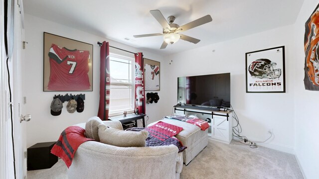220 Young Ln, Pleasant View, TN 37146 - living area with a ceiling fan and light carpet