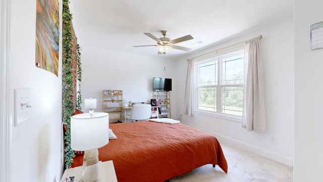 220 Young Ln, Pleasant View, TN 37146 - bedroom with carpet floors and a ceiling fan