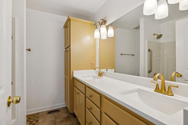 354 9th Ave N, Franklin, TN 37064 - full bathroom with double vanity and a shower