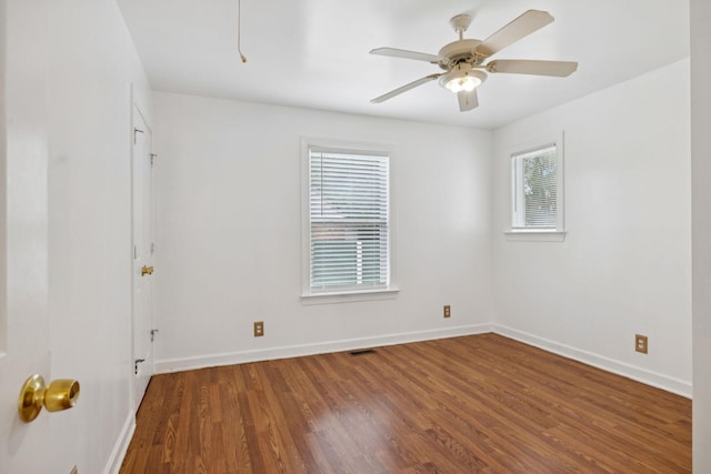 354 9th Ave N, Franklin, TN 37064 - spare room with wood finished floors and ceiling fan