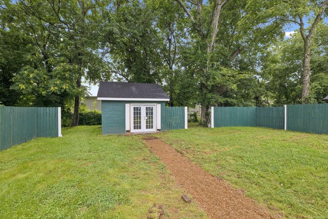 354 9th Ave N, Franklin, TN 37064 - view of yard with french doors