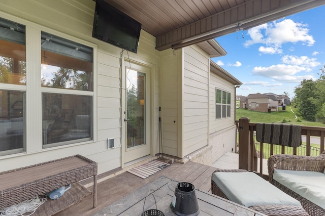 5308 Abbottswood Dr, Smyrna, TN 37167 - wooden deck with outdoor lounge area