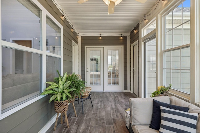 311 Wandering Cir, Franklin, TN 37067 - sunroom / solarium featuring plenty of natural light and a ceiling fan