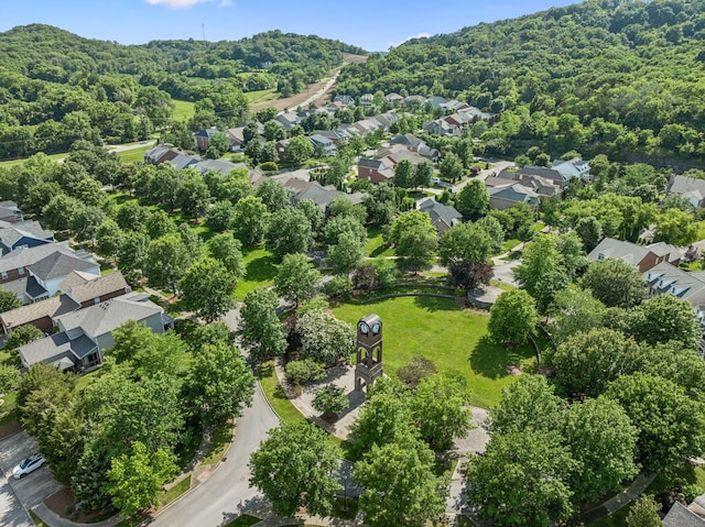 311 Wandering Cir, Franklin, TN 37067 - aerial perspective of suburban area with a heavily wooded area