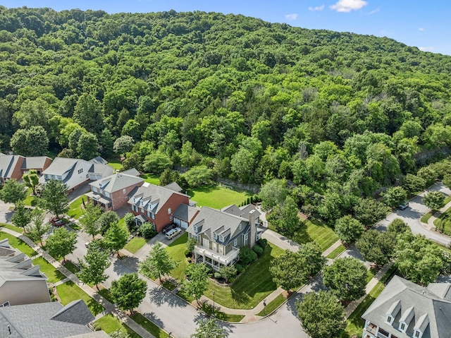 311 Wandering Cir, Franklin, TN 37067 - aerial view of residential area featuring a heavily wooded area