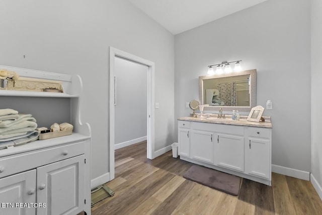 2091 Wesley Chapel Rd, Pikeville, TN 37367 - bathroom featuring vanity and wood finished floors