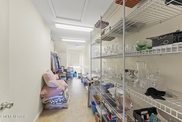 2091 Wesley Chapel Rd, Pikeville, TN 37367 - storage room featuring attic access