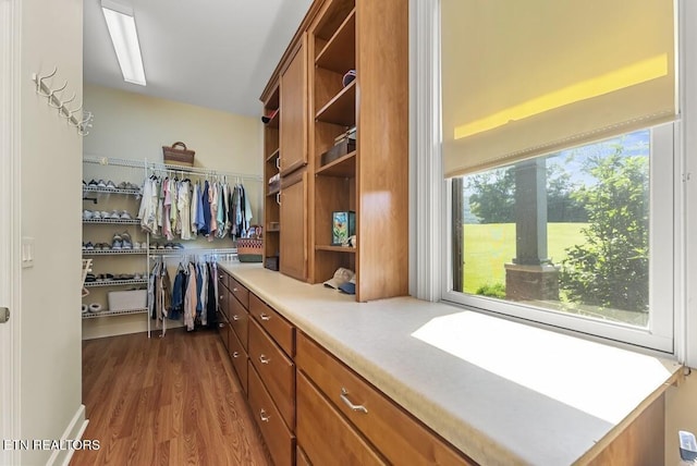 2091 Wesley Chapel Rd, Pikeville, TN 37367 - spacious closet with dark wood-style flooring