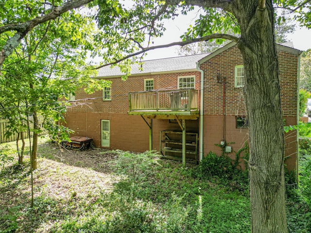 1204 Rolling Fields Dr, Columbia, TN 38401 - rear view of property featuring brick siding and a balcony