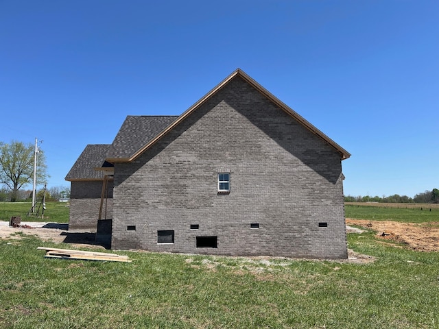 8246 Aedc Rd, Estill Springs, TN 37330 - view of property exterior with crawl space, a lawn, and brick siding