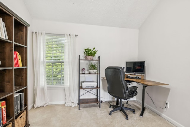 1443 Bern Dr, Spring Hill, TN 37174 - office area with light colored carpet, healthy amount of natural light, and a textured ceiling